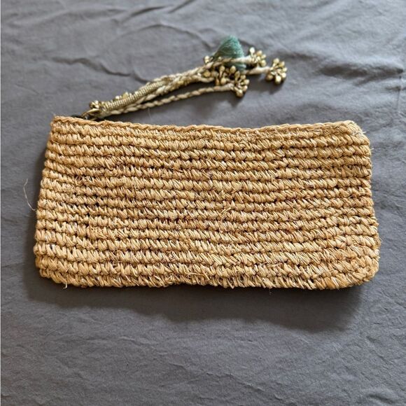 Tommy Bahama raffia clutch purse EUC - Picture 2 of 8